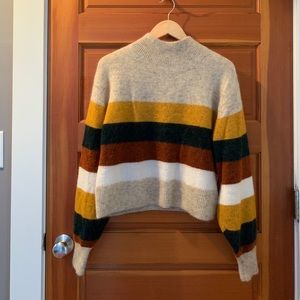 And Other Stories mock neck striped sweater